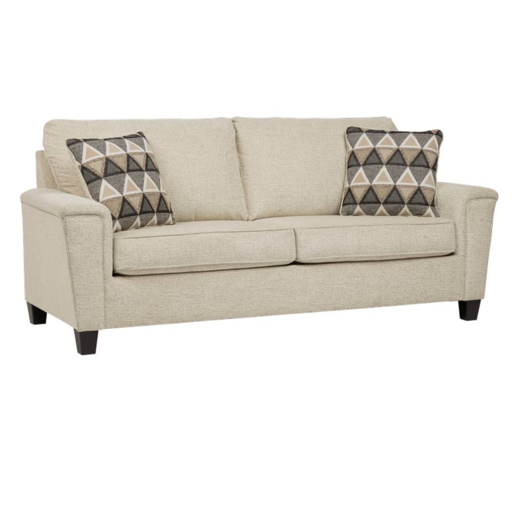 Sofa-lit queen crème tissu - Abinger