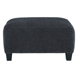 Ottoman surdimensionné Abinger en tissu gris fumé