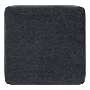 Ottoman surdimensionné Abinger en tissu gris fumé