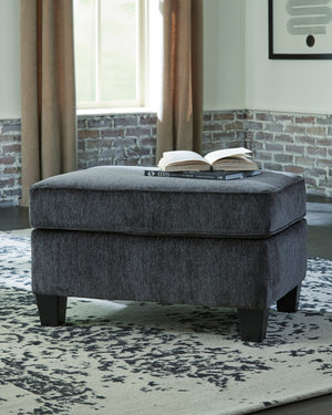 Ottoman Abinger en tissu gris fumé