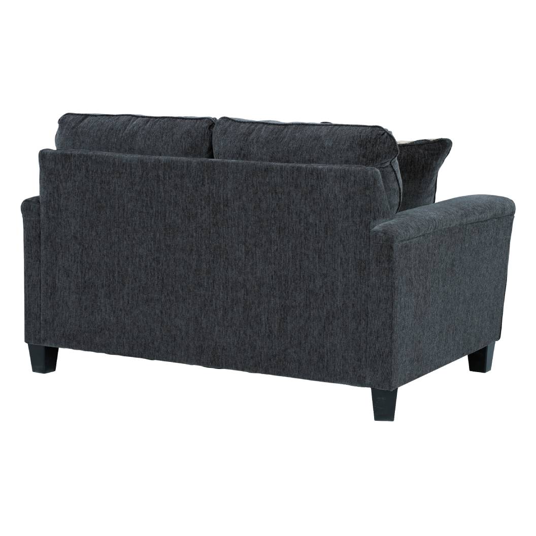 Causeuse en tissu gris foncé avec coussins - Abinger