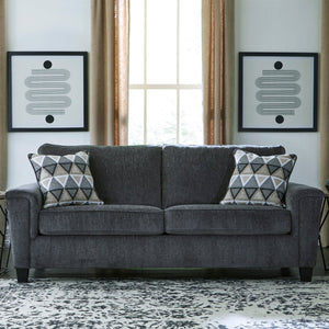 Sofa lit queen gris foncé tissu - Abinger