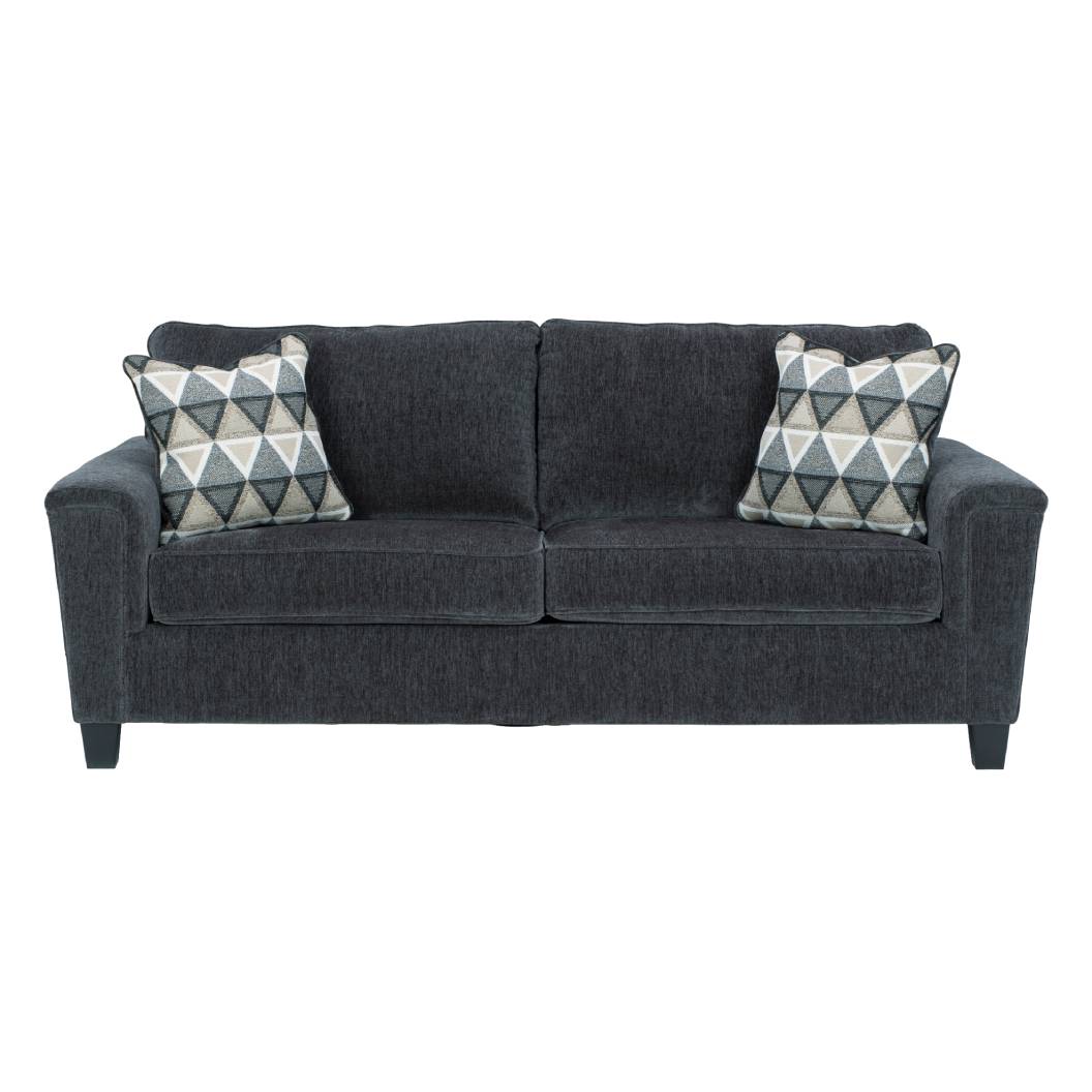 Sofa lit queen gris foncé tissu - Abinger