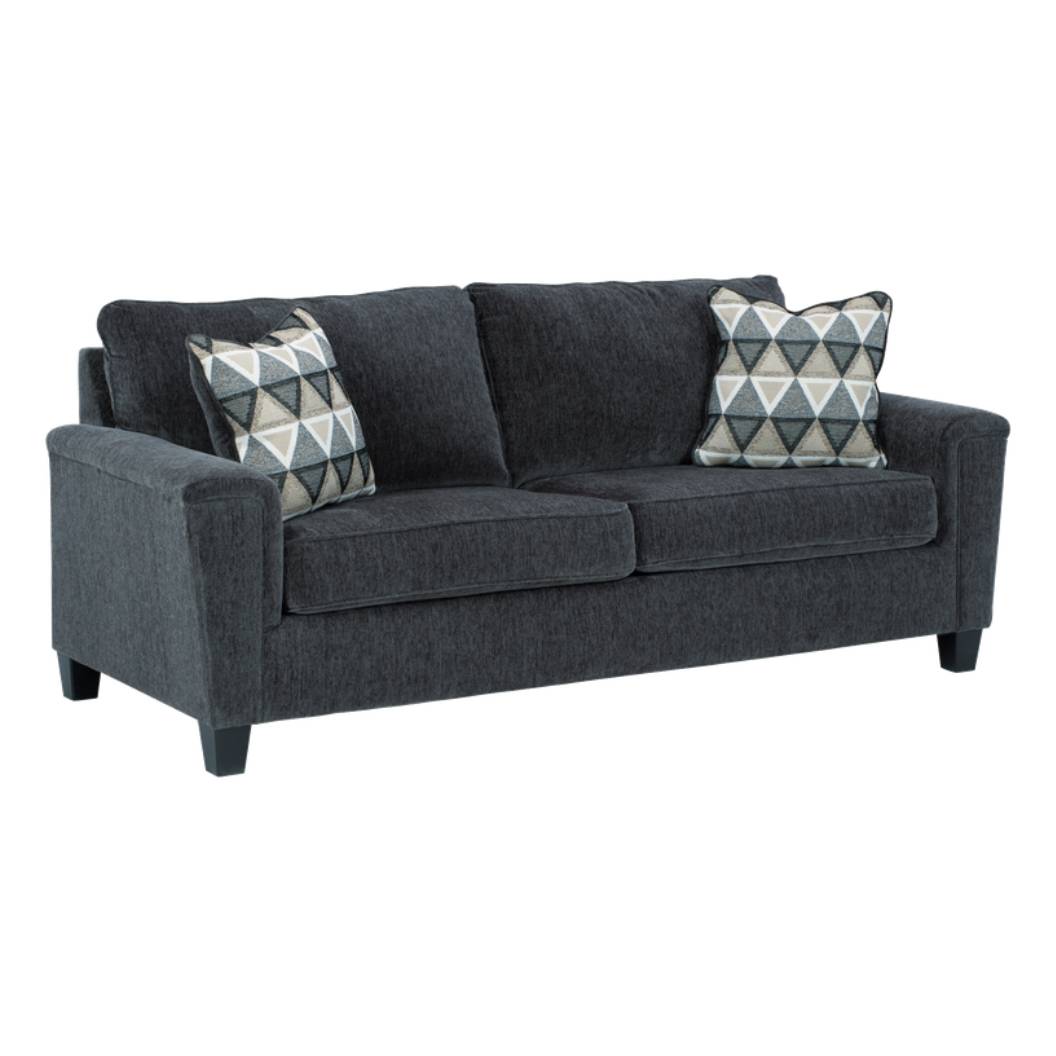Sofa lit queen gris foncé tissu - Abinger