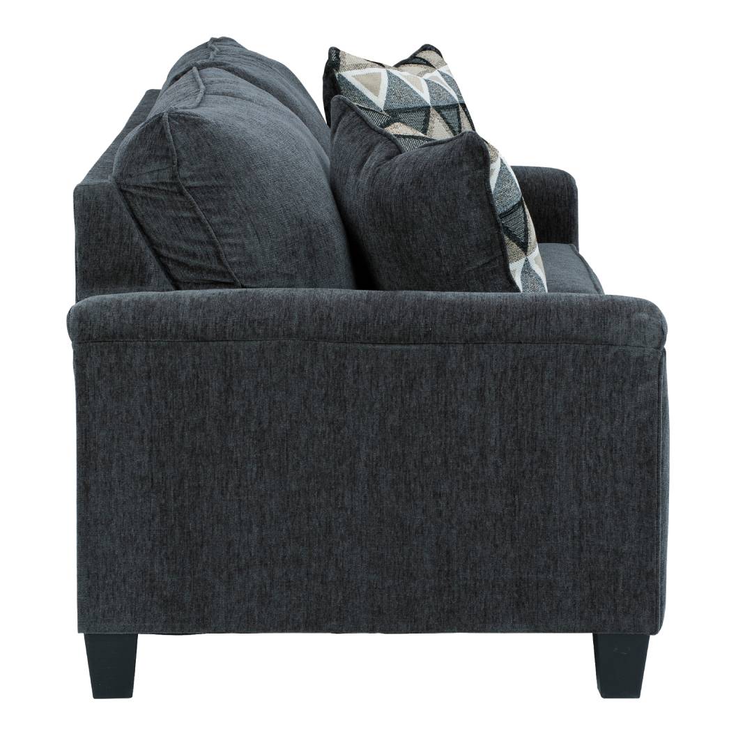 Sofa lit queen gris foncé tissu - Abinger