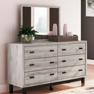 Miroir de bureau en bois/placage gris pâle - Vessalli