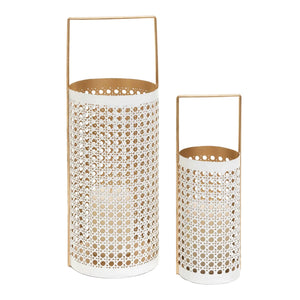 Lanterne en émail de fer avec poignée intégrée - Bengta