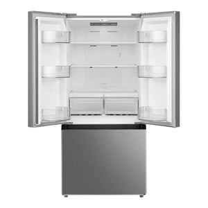 Réfrigérateur porte française 30 po 3 portes 18,4 pi³ Inox Multi Airflow
