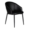 Chaise de salle à manger rembourrée en cuir avec accoudoirs - Emma