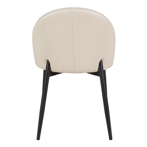 Chaise de salle à manger rembourrée en cuir - Emma