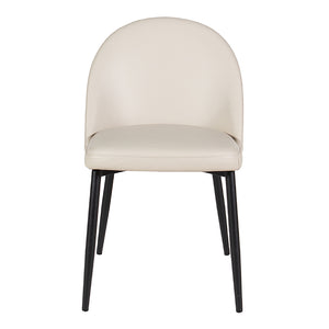 Chaise de salle à manger rembourrée en cuir - Emma