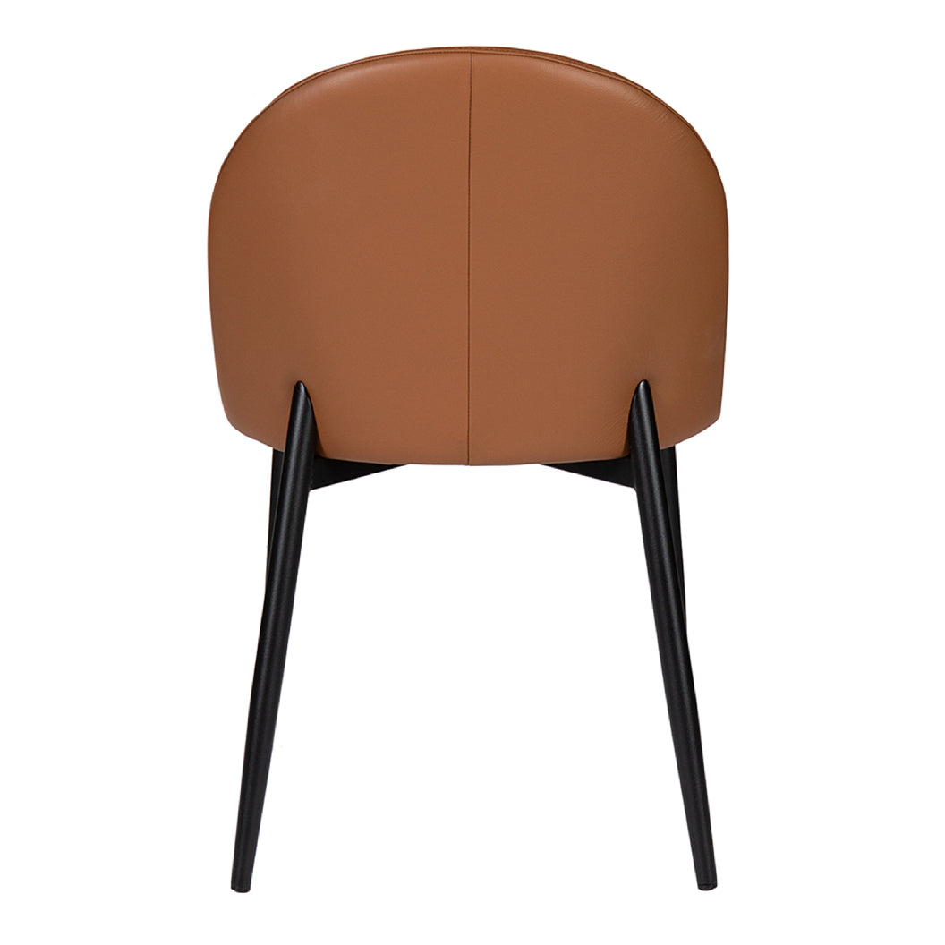 Chaise de salle à manger rembourrée en cuir - Emma