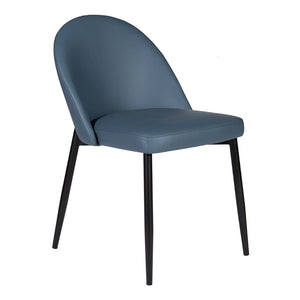 Chaise de salle à manger rembourrée en cuir - Emma