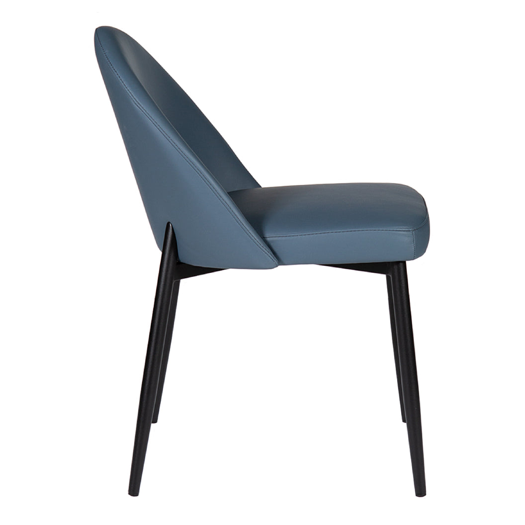 Chaise de salle à manger rembourrée en cuir - Emma