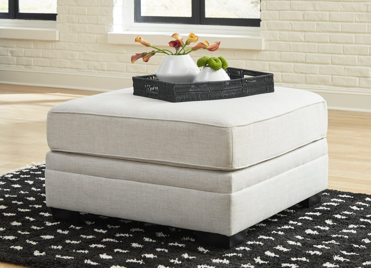 Ottoman surdimensionné Huntsworth en tissu gris