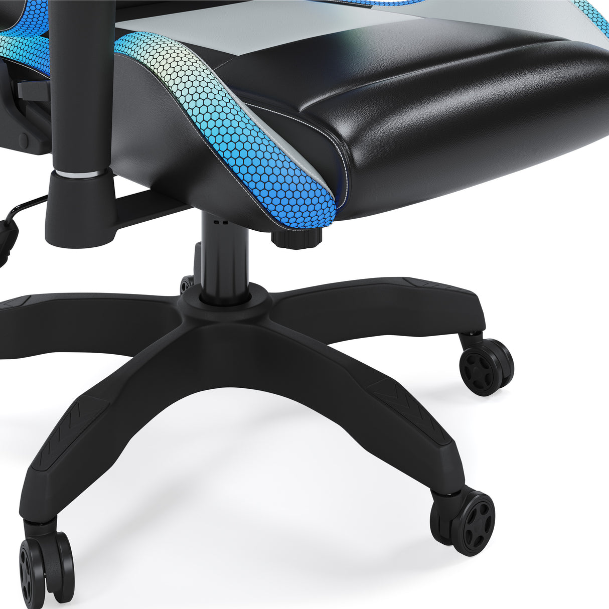 Chaise de bureau pivotante aspect cuir bicolore - Lynxtyn