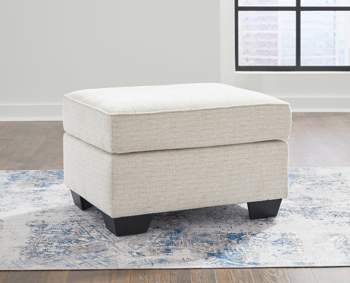 Ottoman Cashton en tissu beige pâle