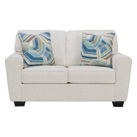 Causeuse beige pâle en tissu - Cashton