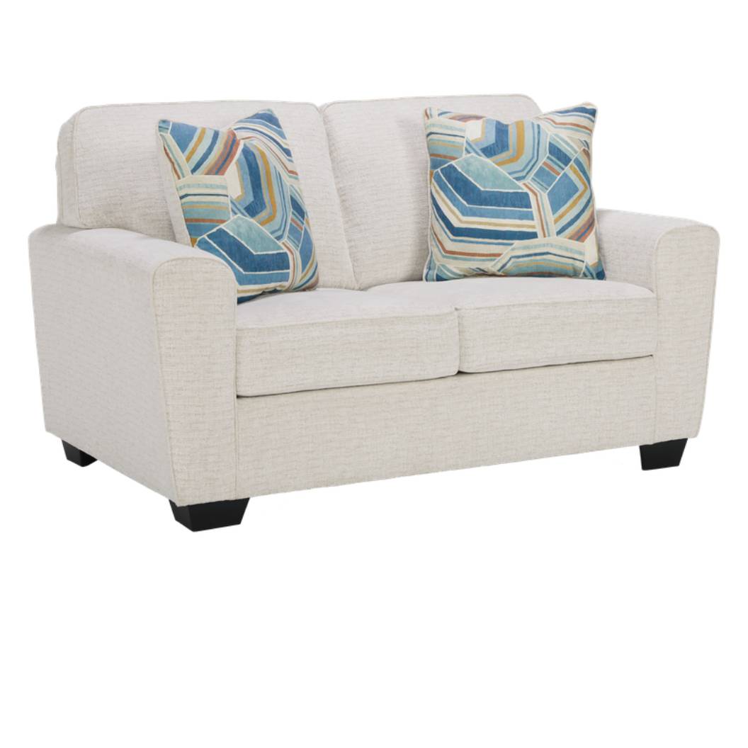 Causeuse en tissu beige pâle - Cashton