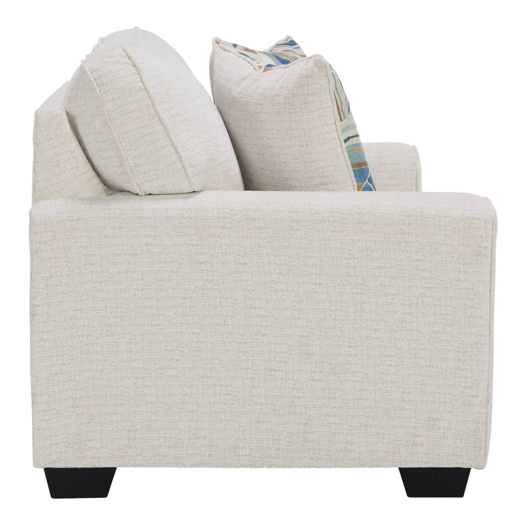 Causeuse en tissu beige pâle - Cashton