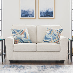 Causeuse en tissu beige pâle - Cashton