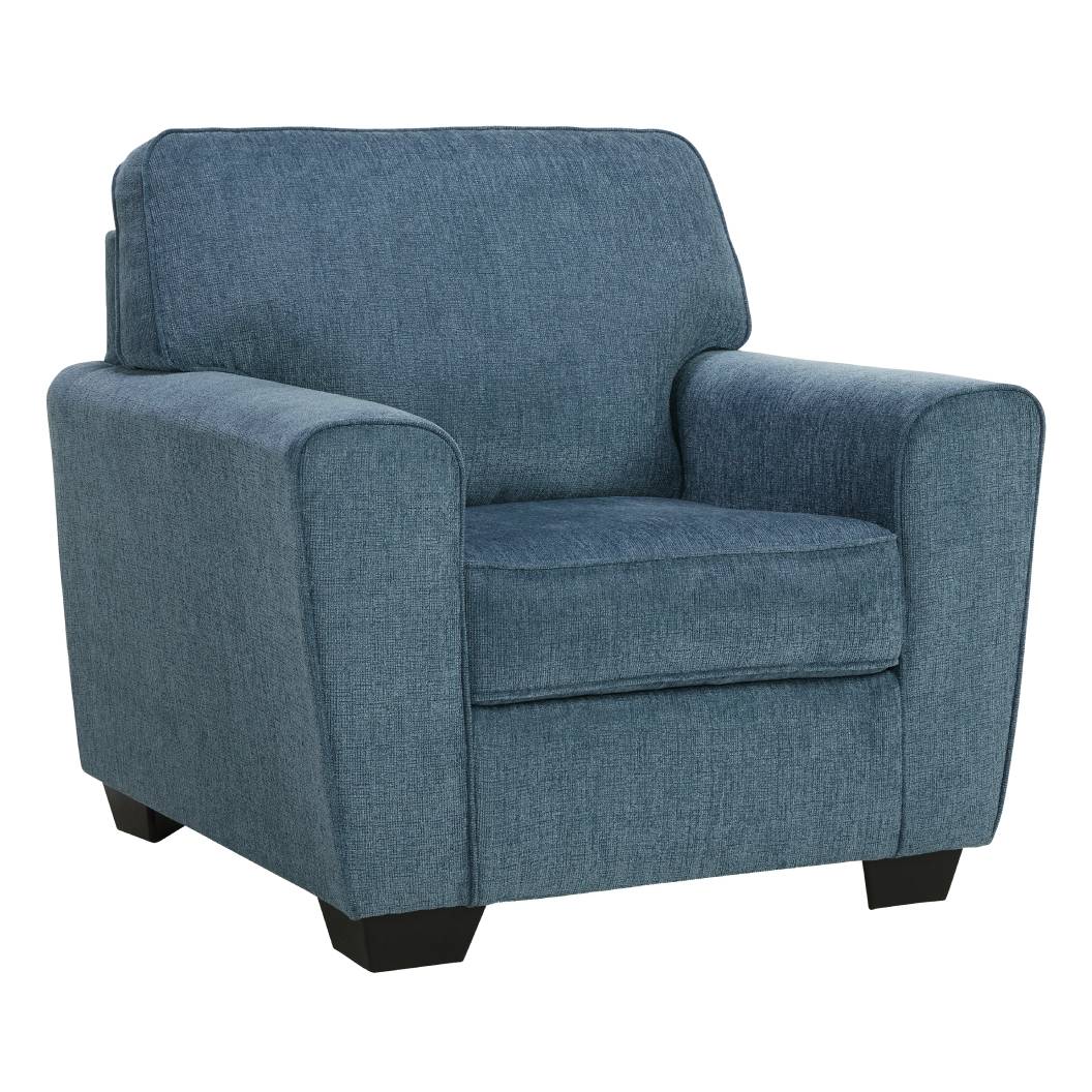 Fauteuil en tissu bleu - Cashton