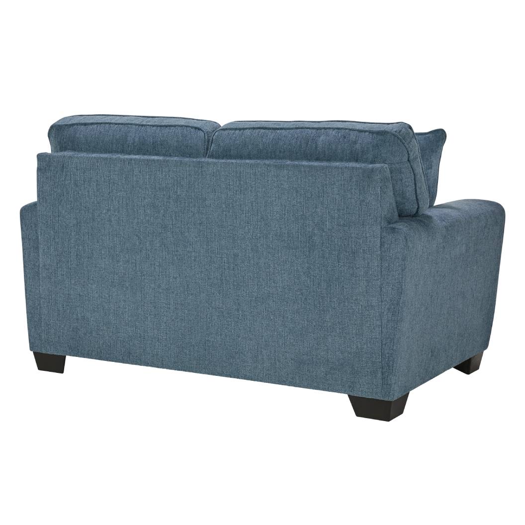 Causeuse en tissu bleue avec coussins - Cashton