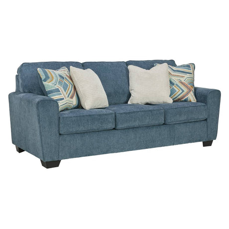 Sofa stationnaire en tissu texturé avec coussins - Cashton