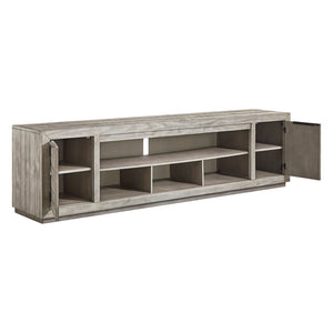 Meuble de télévision en bois gris pâle à 2 portes - Naydell