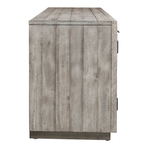 Meuble de télévision en bois gris pâle à 2 portes - Naydell