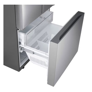 Réfrigérateur porte française 33 po 3 portes 20,8 pi³ Inox Machine à glaçons