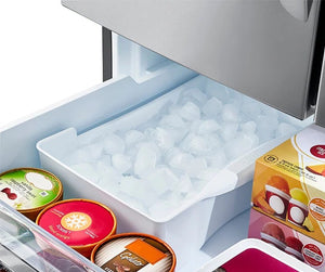 Réfrigérateur porte française 33 po 3 portes 20,8 pi³ Inox Machine à glaçons