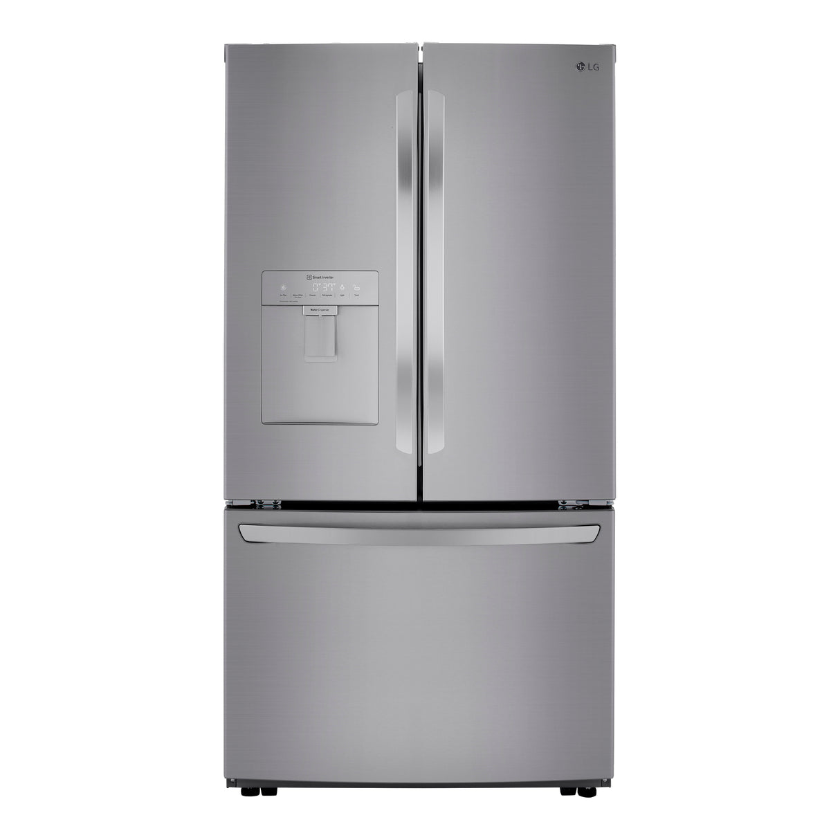 Réfrigérateur portes françaises Argent 36po