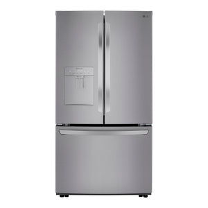 Réfrigérateur portes françaises Argent 36po
