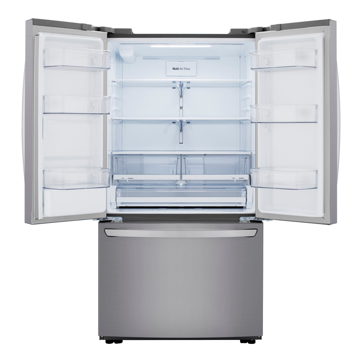 Réfrigérateur portes françaises Argent 36po