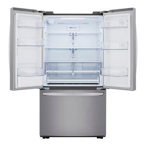 Réfrigérateur portes françaises Argent 36po