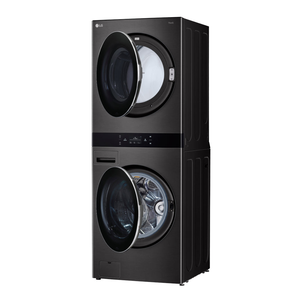 Tour de lavage chargement frontal 32 po 5,8 pi³/7,4 pi³ Inox noir