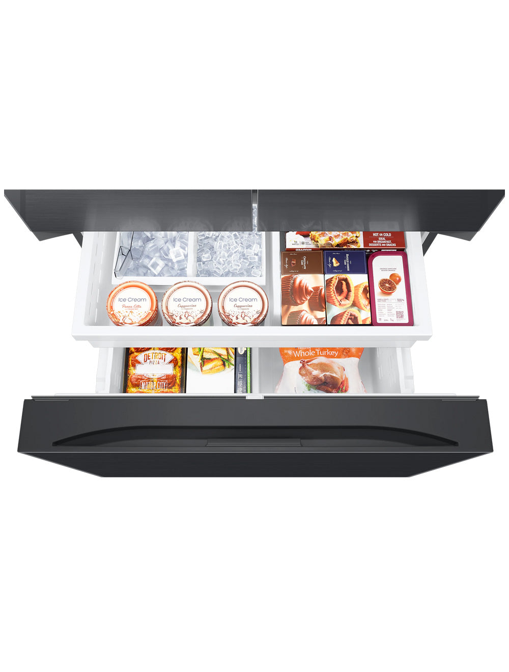 Réfrigérateur portes françaises Inox noir 36po