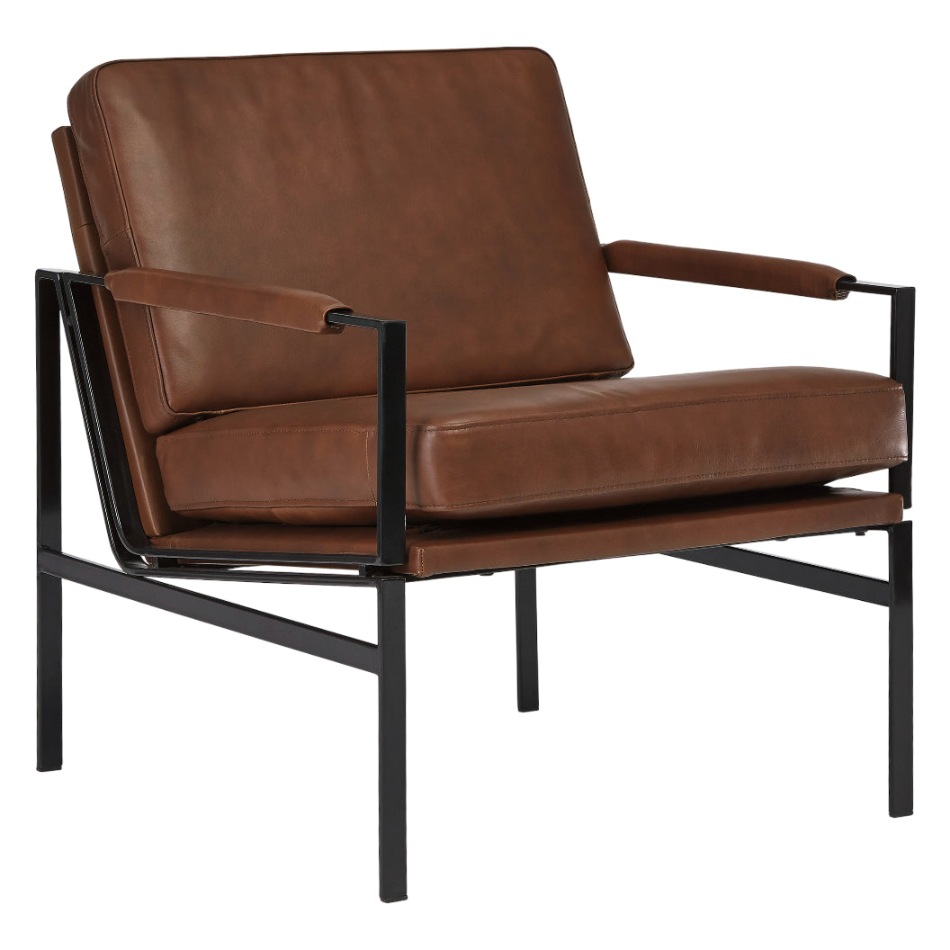 Chaise d'appoint en cuir - Puckman