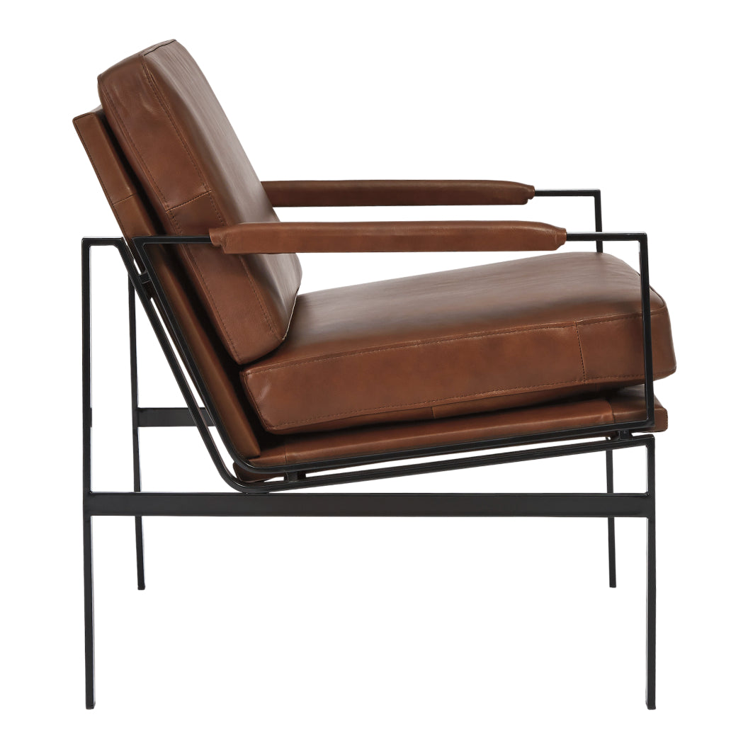 Chaise d'appoint en cuir - Puckman