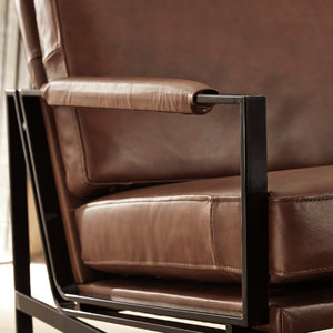 Chaise d'appoint en cuir - Puckman