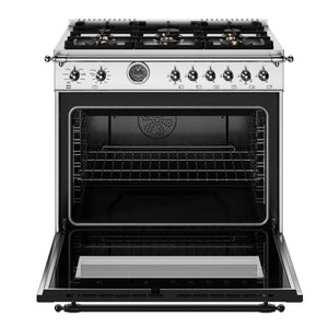 Cuisinière biénergie 36 po, 5,7 pi³ avec 6 brûleurs -  Série Heritage