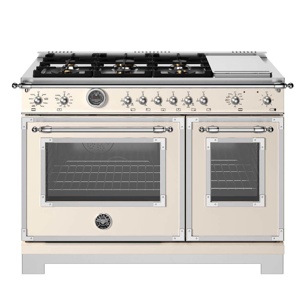 Cuisinière biénergie avec plaque de cuisson électrique 48po - Série Heritage