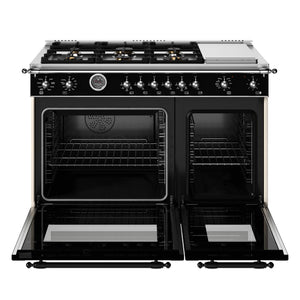 Cuisinière biénergie avec plaque de cuisson électrique 48po - Série Heritage