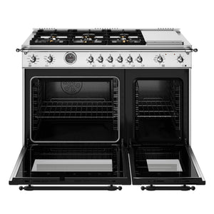 Cuisinière biénergie avec plaque de cuisson électrique 48po - Série Heritage