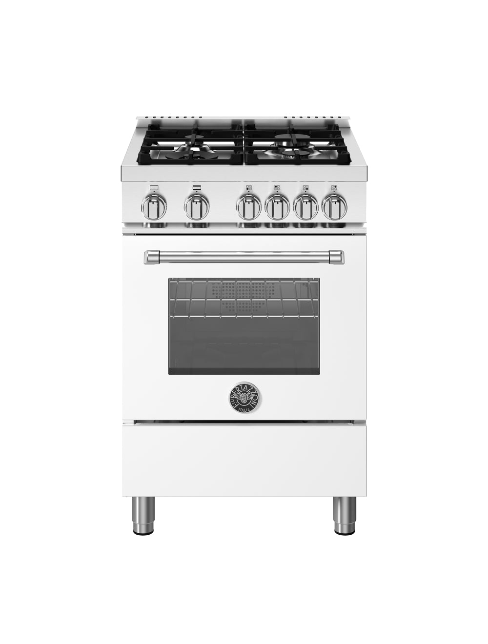 Cuisinière au gaz autoportante 24 po 2,5 pi³ Blanc