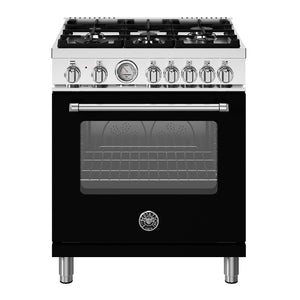 Cuisinière biénergie 30 po, 4,7 pi³ Noir - Série Master avec 5 brûleurs & convection double