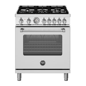 Cuisinière biénergie 30 po, 4,7 pi³ Inox - Série Master avec 5 brûleurs et convection double