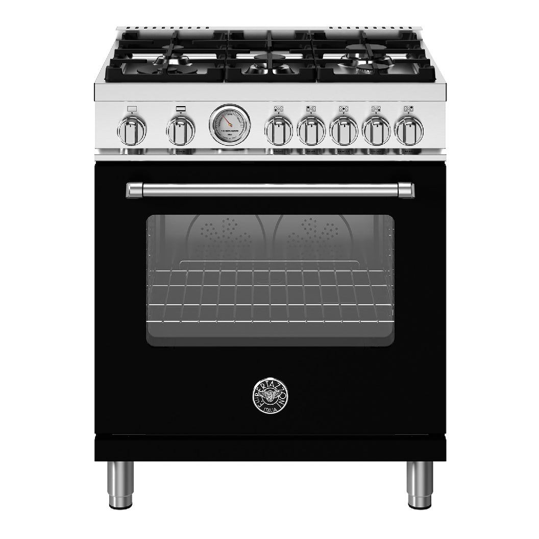 Cuisinière au gaz 30 po, 4,7 pi³ noir - Série Master avec 5 brûleurs MonoBloc en fonte