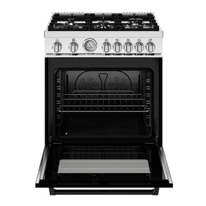 Cuisinière au gaz 30 po, 4,7 pi³ noir - Série Master avec 5 brûleurs MonoBloc en fonte